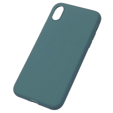 Чехол накладка SOFT TOUCH для APPLE iPhone XR, силикон, матовый, цвет хвойный Чехол накладка SOFT TOUCH для APPLE iPhone XR, силикон, матовый, цвет хвойный