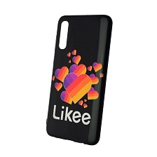 Чехол накладка для SAMSUNG Galaxy A50 (SM-A505), A30s (SM-A307), A50s (SM-A507), силикон, рисунок Likee Black. Чехол накладка для SAMSUNG Galaxy A50 (SM-A505), A30s (SM-A307), A50s (SM-A507), силикон, рисунок Likee Black.