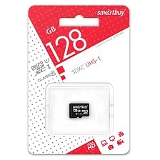 Карта памяти MicroSDXC 128GB SMARTBUY Class 10 UHS-I, без SD адаптера Карта памяти MicroSDXC 128GB SMARTBUY Class 10 UHS-I, без SD адаптера