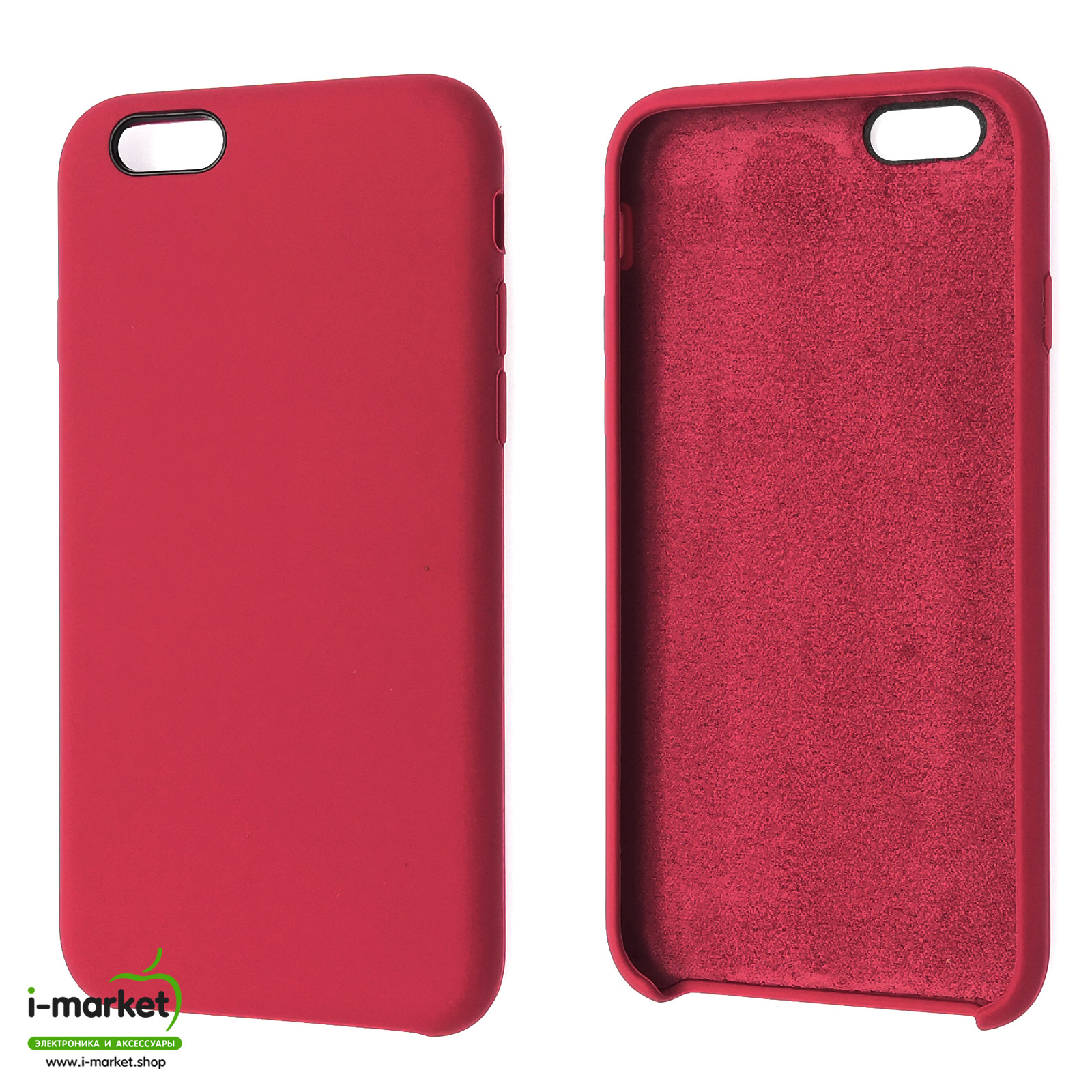 Чехол накладка Silicon Case для APPLE iPhone 6, 6G, 6S, силикон, бархат, цвет красная малина. Чехол накладка Silicon Case для APPLE iPhone 6, 6G, 6S, силикон, бархат, цвет красная малина.