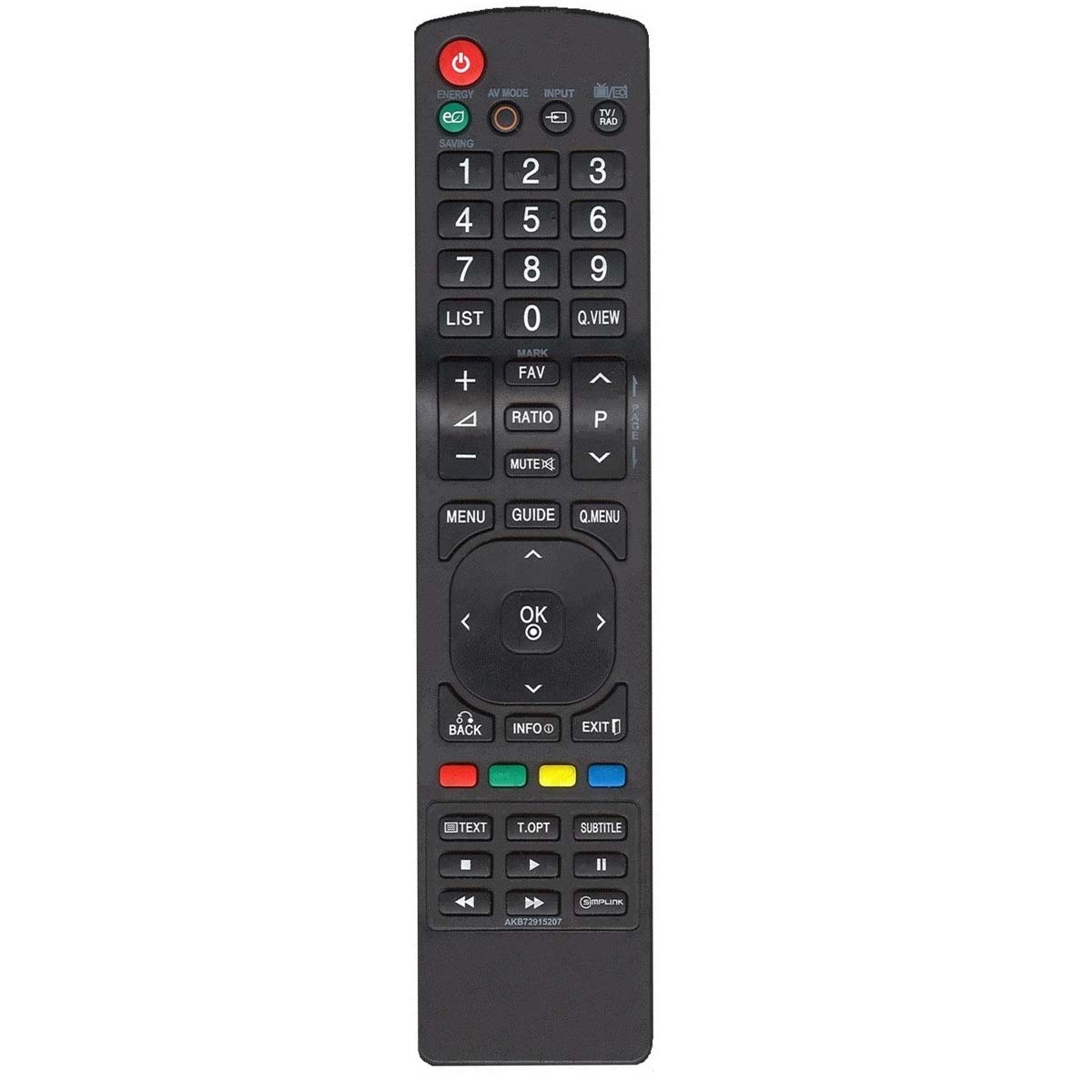 Пульт ДУ AKB72915207, AKB72915202 для телевизоров LG, цвет черный
