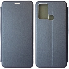 Чехол книжка для INFINIX Smart 6 Plus, экокожа, визитница, цвет темно синий Чехол книжка для INFINIX Smart 6 Plus, экокожа, визитница, цвет темно синий