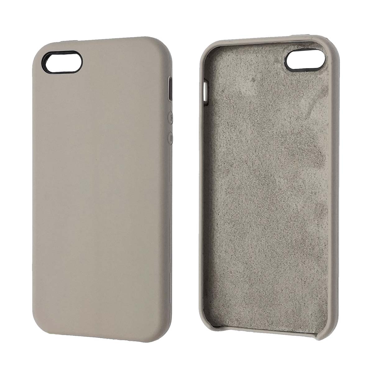 Чехол накладка Silicon Case для APPLE iPhone 5, 5G, 5S, SE, силикон, бархат, цвет серый Чехол накладка Silicon Case для APPLE iPhone 5, 5G, 5S, SE, силикон, бархат, цвет серый
