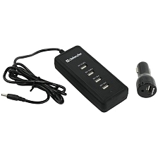 АЗУ (Автомобильное зарядное устройство) DEFENDER ACA-02 с разветвителем, 2.4A, 5 USB, цвет черный АЗУ (Автомобильное зарядное устройство) DEFENDER ACA-02 с разветвителем, 2.4A, 5 USB, цвет черный