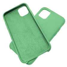 Чехол накладка Silicon Case для APPLE iPhone 11 Pro MAX 2019, силикон, бархат, цвет мятный Чехол накладка Silicon Case для APPLE iPhone 11 Pro MAX 2019, силикон, бархат, цвет мятный