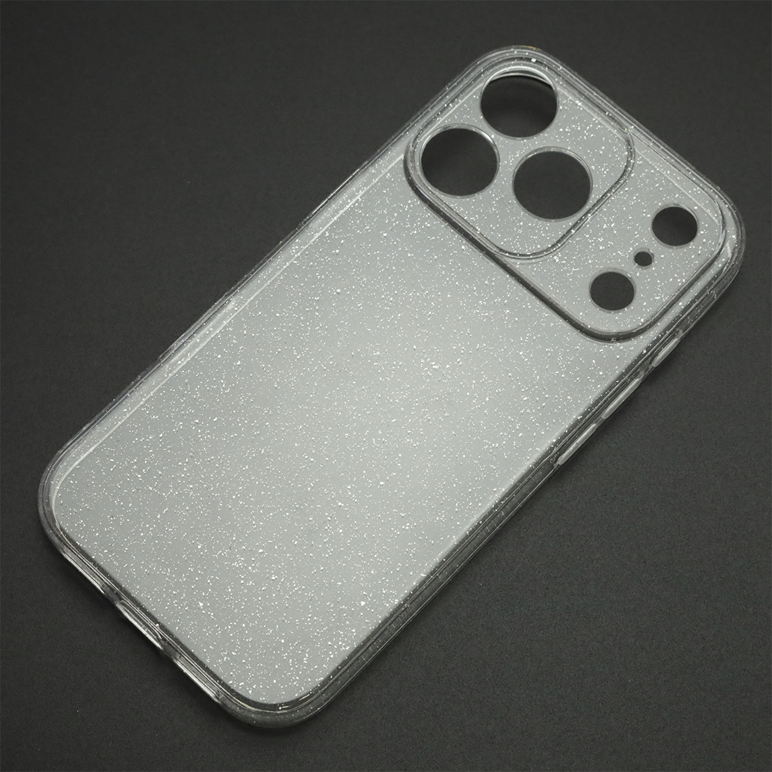 Чехол накладка STARDUST (Clear Case) для APPLE iPhone 17 Pro, защита камеры, с блестками, прозрачный