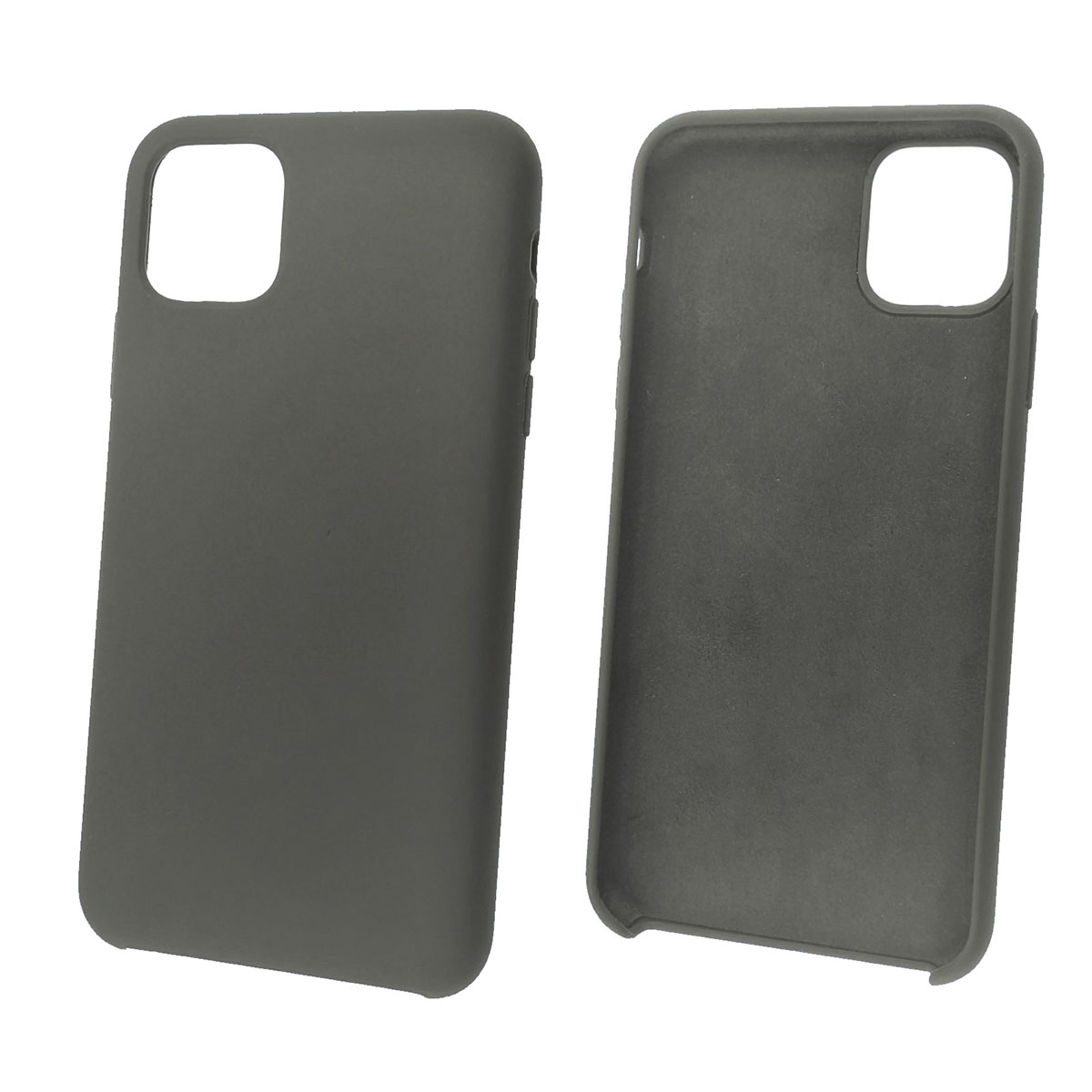 Чехол накладка Silicon Case для APPLE iPhone 11 Pro MAX 2019, силикон, бархат, цвет темно серый Чехол накладка Silicon Case для APPLE iPhone 11 Pro MAX 2019, силикон, бархат, цвет темно серый