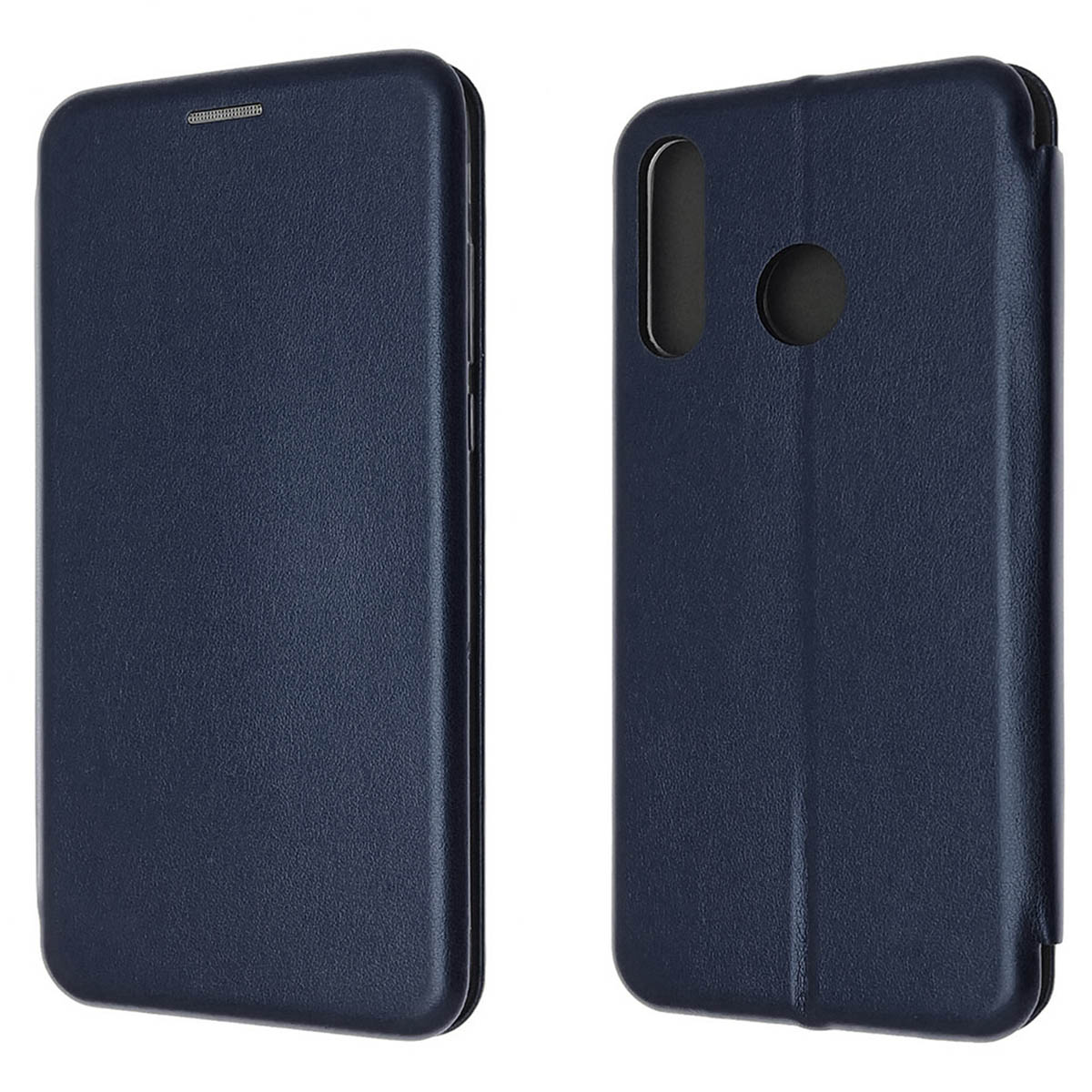Чехол книжка для HUAWEI Honor P30 Lite, Nova 4E, экокожа, визитница, цвет черно синий Чехол книжка для HUAWEI Honor P30 Lite, Nova 4E, экокожа, визитница, цвет черно синий