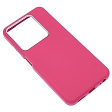 Чехол накладка для TECNO Spark Go 2024, POP 8, силикон, пластик, текстура кожи, бархат, цвет фуксия