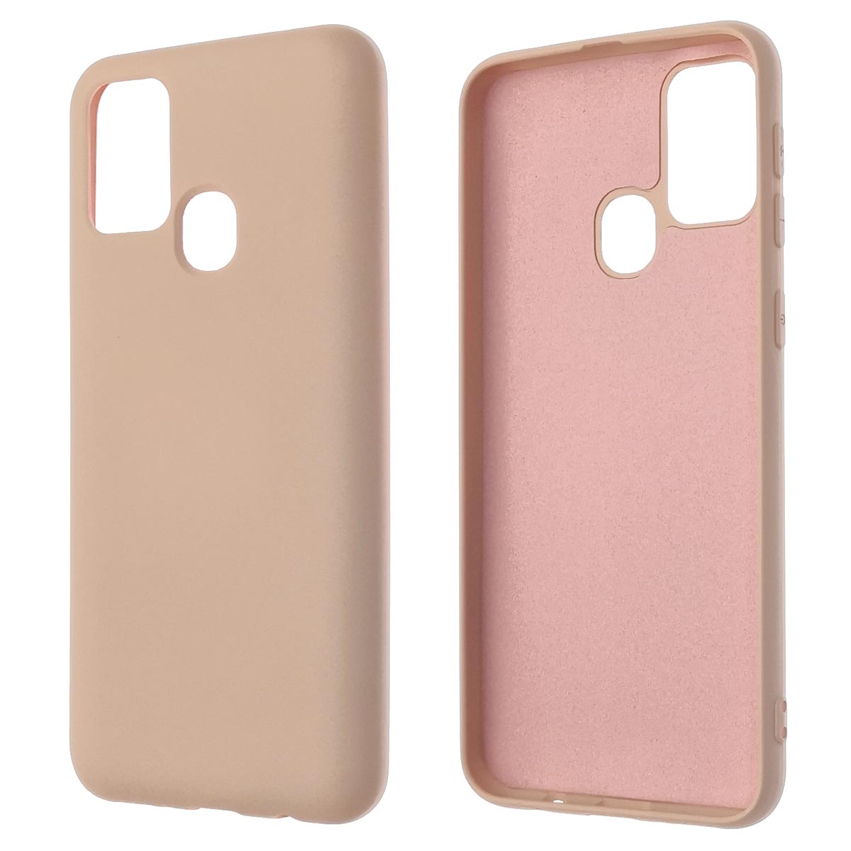 Чехол накладка NANO для SAMSUNG Galaxy M31 (SM-M315), силикон, бархат, цвет розовый песок