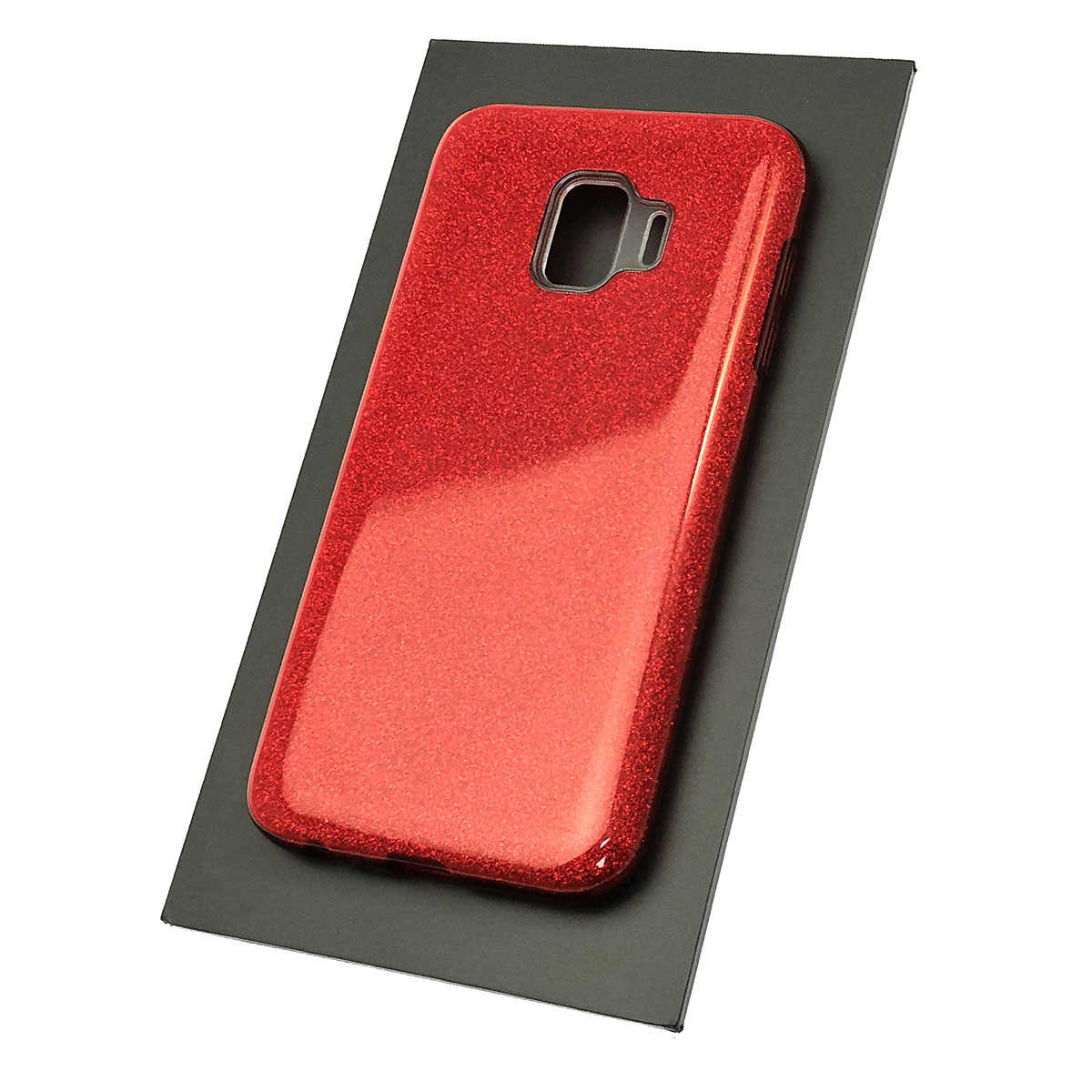 Чехол накладка Shine для SAMSUNG Galaxy J2 Core 2018 (SM-J260), силикон, блестки, цвет красный Чехол накладка Shine для SAMSUNG Galaxy J2 Core 2018 (SM-J260), силикон, блестки, цвет красный