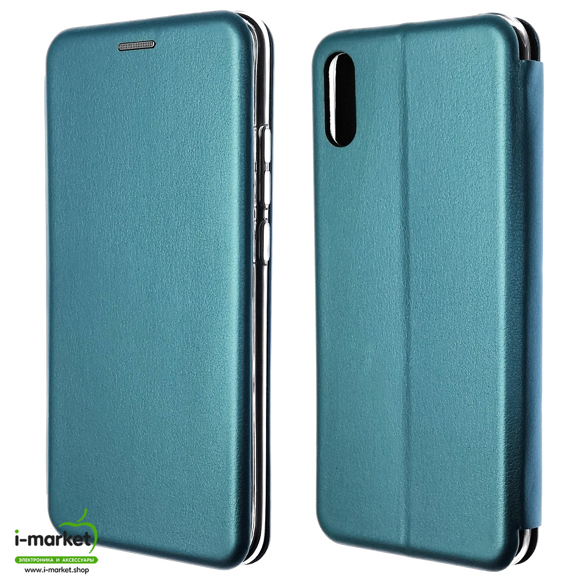 Чехол книжка STYLISH для XIAOMI Redmi 9A, экокожа, визитница, цвет голубой Чехол книжка STYLISH для XIAOMI Redmi 9A, экокожа, визитница, цвет голубой