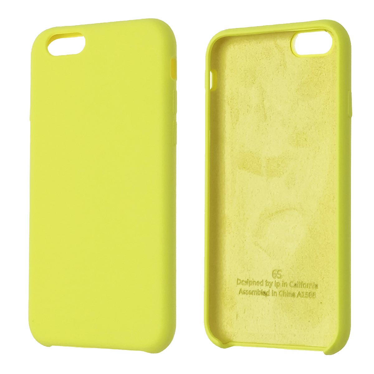 Чехол накладка Silicon Case для APPLE iPhone 6, iPhone 6S, силикон, бархат, цвет лимонный. Чехол накладка Silicon Case для APPLE iPhone 6, iPhone 6S, силикон, бархат, цвет лимонный.