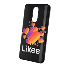 Чехол накладка для XIAOMI Redmi 8, силикон, рисунок Likee Black.