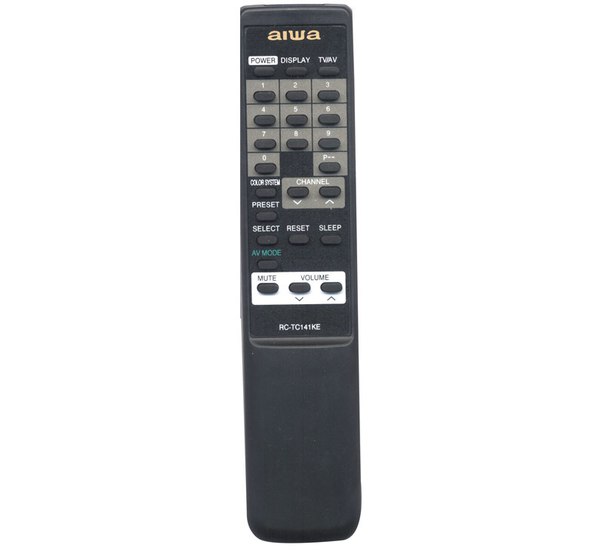 Пульт ДУ для AIWA RC-TC141KE [TV] подходит к телевизорам: TV-C141KE1, TV-C141KER, TV-C201KE1, TV-C201KER.