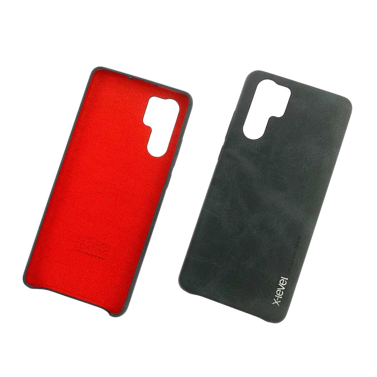 Чехол накладка X-Level VINTAGE для HUAWEI Honor P30 Pro, P30 Plus, экокожа, силикон, цвет черный.