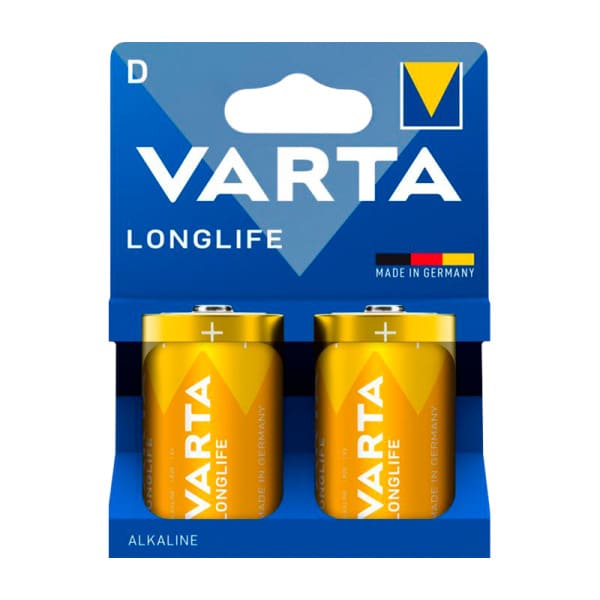 Батарейка Varta LONGLIFE D (LR20/R20/ER34615) Alkaline 1.5V (КОМПЛЕКТ ИЗ ДВУХ ШТУК)