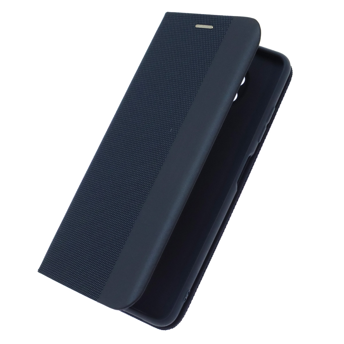 Чехол книжка MESH для XIAOMI POCO X3, POCO X3 Pro, текстиль, силикон, бархат, визитница, цвет темно синий Чехол книжка MESH для XIAOMI POCO X3, POCO X3 Pro, текстиль, силикон, бархат, визитница, цвет темно синий