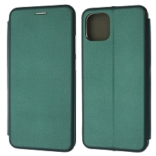 Чехол книжка STYLISH для SAMSUNG Galaxy A03 (SM-A035F), экокожа, визитница, цвет темно зеленый Чехол книжка STYLISH для SAMSUNG Galaxy A03 (SM-A035F), экокожа, визитница, цвет темно зеленый