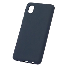 Чехол накладка Soft Touch для SAMSUNG Galaxy A01 Core (SM-A013), силикон, матовый, цвет темно синий | РЕТРО 6