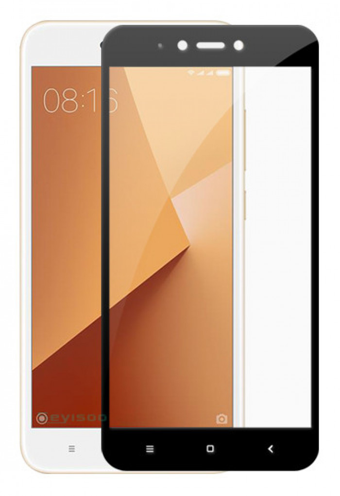 Защитное стекло 2D Full glass для Xiaomi Redmi Note-5A /тех.пак/ черный.
