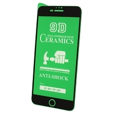 Защитное стекло 9D Ceramics для APPLE iPhone 6 Plus, iPhone 7 Plus, iPhone 8 Plus, цвет окантовки черный Защитное стекло 9D Ceramics для APPLE iPhone 6 Plus, iPhone 7 Plus, iPhone 8 Plus, цвет окантовки черный