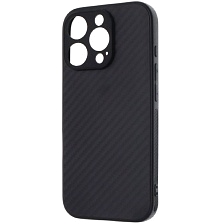 Чехол накладка для APPLE iPhone 16 Pro, защита камеры, силикон, карбон, цвет черный Чехол накладка для APPLE iPhone 16 Pro, защита камеры, силикон, карбон, цвет черный