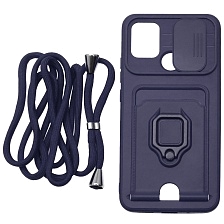 Чехол накладка MULTI FUNCTION 4 в 1 для XIAOMI Redmi 9C, Redmi 10A, цвет темно синий Чехол накладка MULTI FUNCTION 4 в 1 для XIAOMI Redmi 9C, Redmi 10A, цвет темно синий