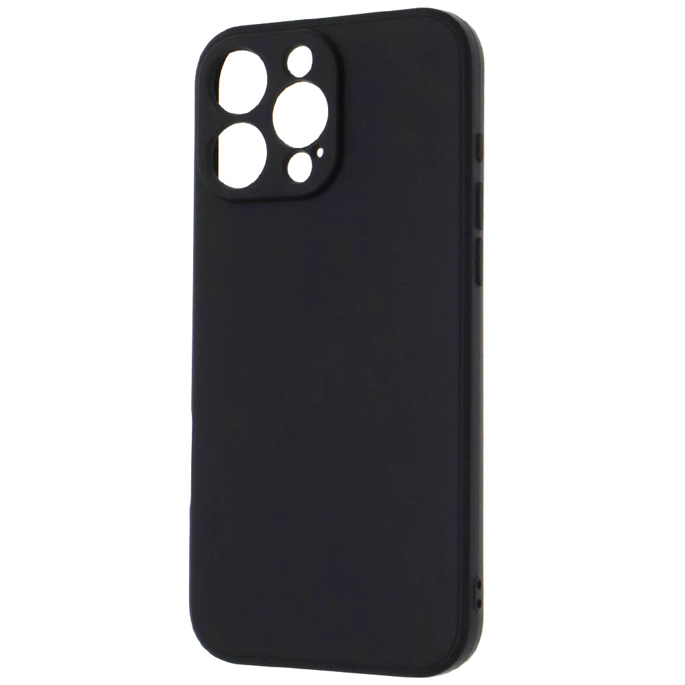 Чехол накладка для APPLE iPhone 16 Pro Max, силикон, защита камеры, цвет черный Чехол накладка для APPLE iPhone 16 Pro Max, силикон, защита камеры, цвет черный