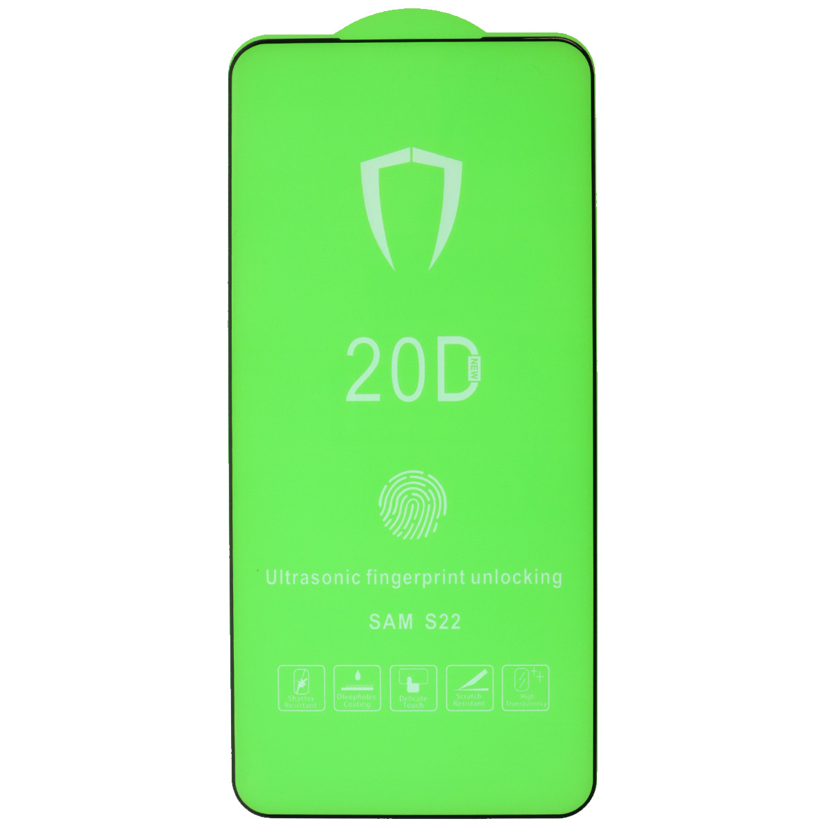 Защитное стекло 20D для SAMSUNG Galaxy S22, цвет окантовки черный Защитное стекло 20D для SAMSUNG Galaxy S22, цвет окантовки черный