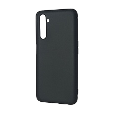 Чехол накладка для OPPO Realme 6 Pro, силикон, матовый, цвет черный.