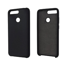 Чехол накладка Silicon Cover для HUAWEI Honor 7A Pro, Honor 7C, Y6 2018, Y6 Prime, силикон, бархат, цвет черный.