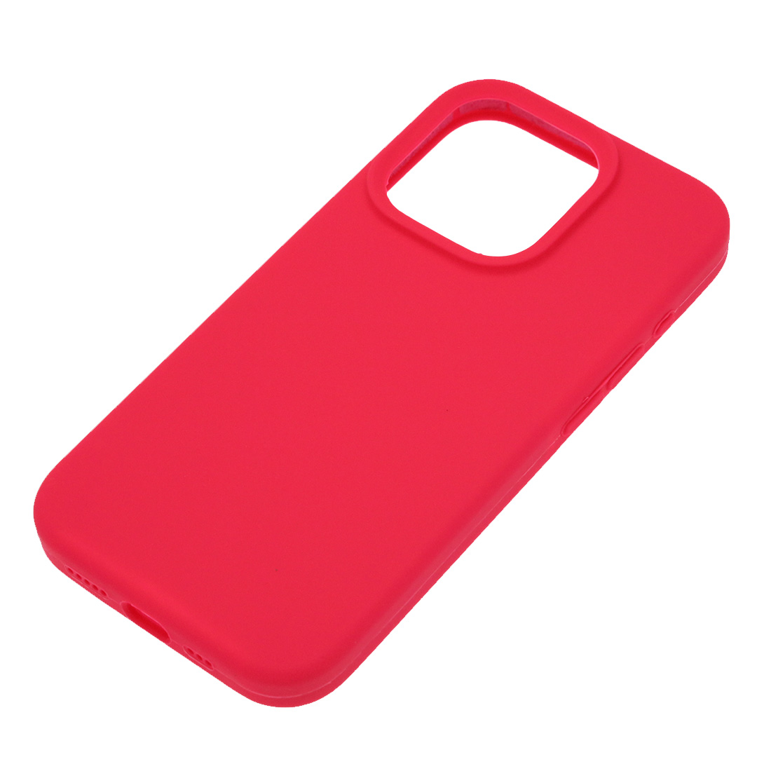 Чехол накладка Silicone Case для APPLE iPhone 15 Pro, бархатная подложка, цвет фуксия