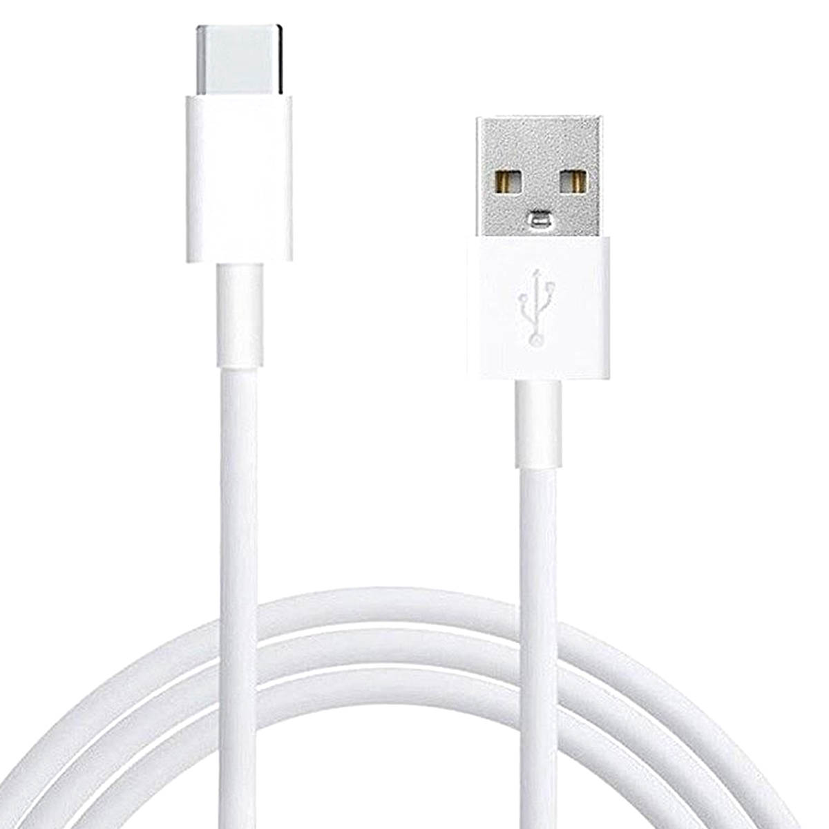 Кабель для зарядки и передачи данных USB Type-C, длина 1 метр, цвет белый
