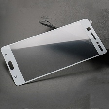 Защитное стекло 2D для MICROSOFT NOKIA 6 белый кант ударопрочное.