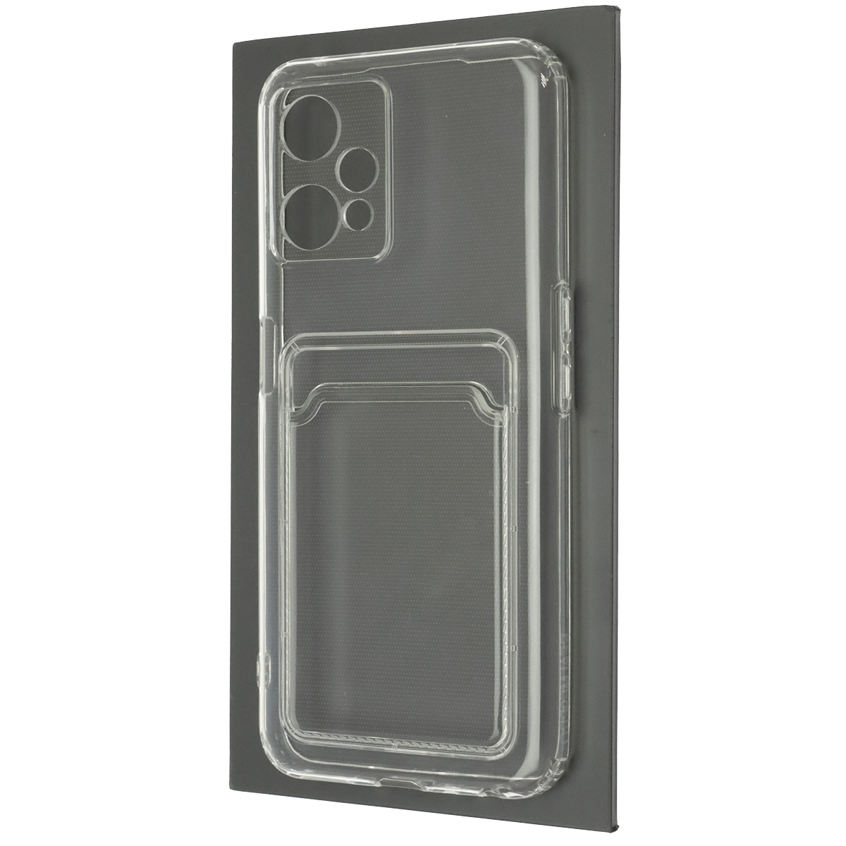 Чехол накладка CARD CASE для Realme 9 5G, 9 Pro, силикон, отдел для карт, цвет прозрачный