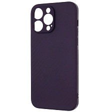 Чехол накладка для APPLE iPhone 14 Pro Max, силикон, карбон, цвет темно фиолетовый Чехол накладка для APPLE iPhone 14 Pro Max, силикон, карбон, цвет темно фиолетовый