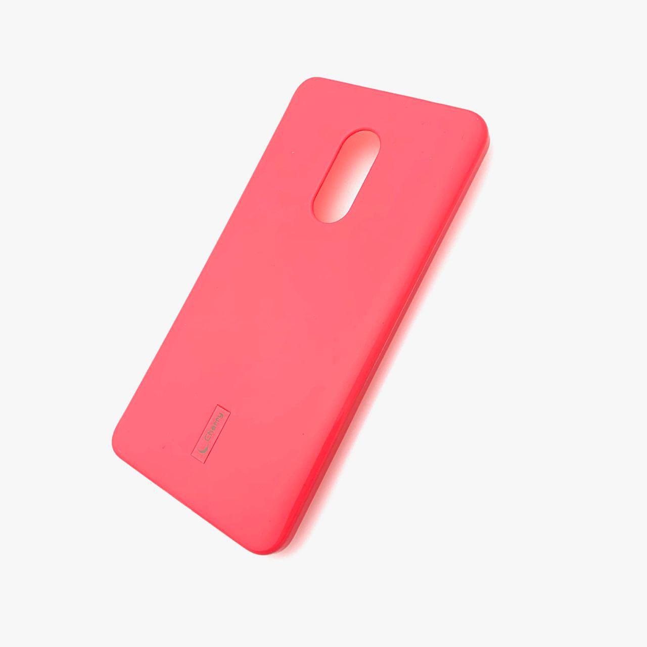 Чехол накладка для XIAOMI REDMI NOTE 4X, силикон, цвет розовый.