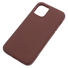 Чехол накладка для APPLE iPhone 12 mini (5.4"), силикон, цвет коричневый Чехол накладка для APPLE iPhone 12 mini (5.4"), силикон, цвет коричневый