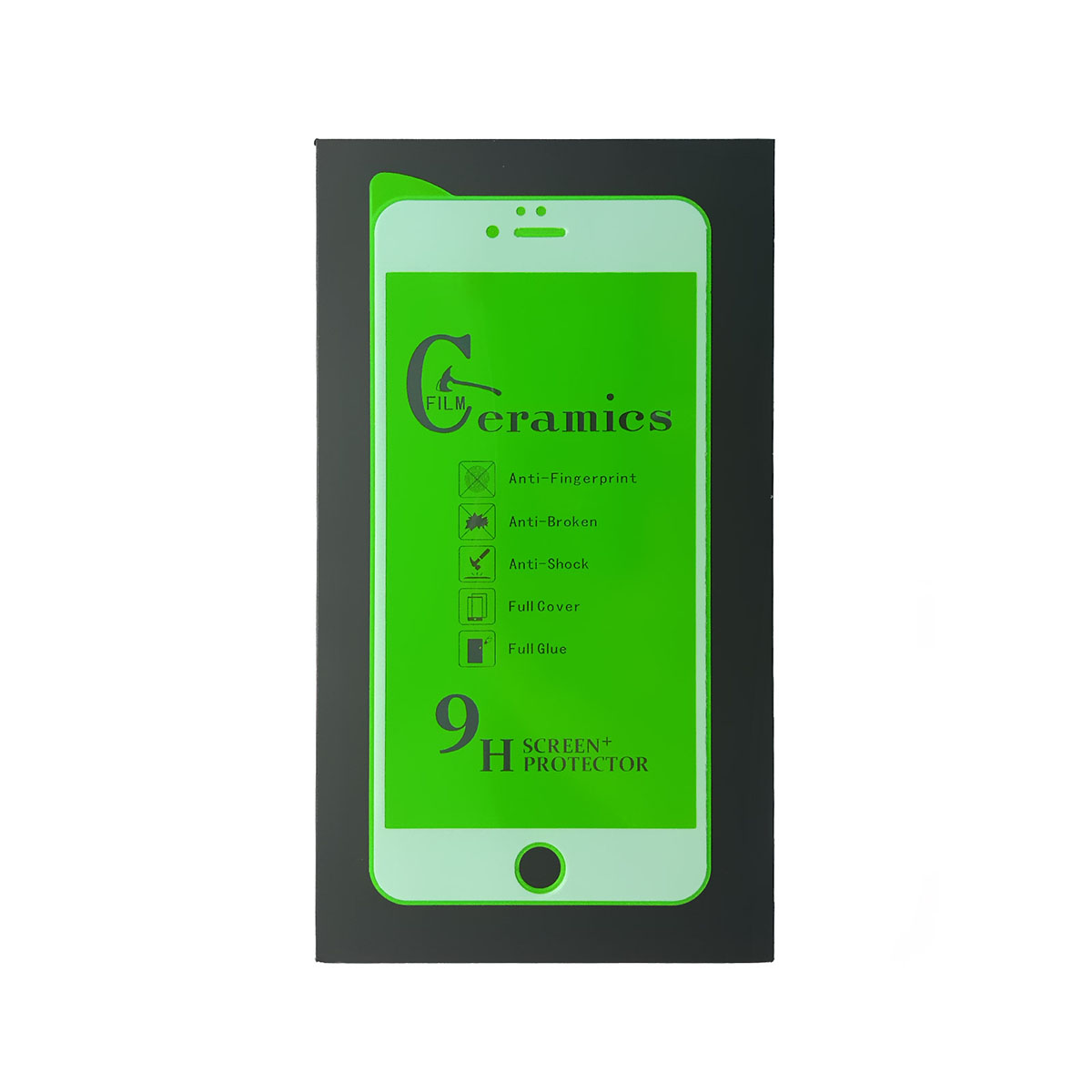 Защитное стекло 9D Ceramics для APPLE iPhone 6 Plus, iPhone 6G Plus, iPhone 6S Plus, цвет белый.