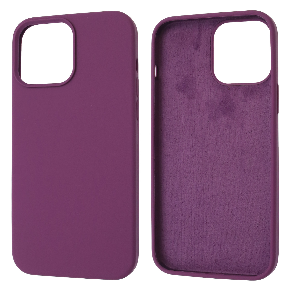 Чехол накладка Silicon Case для APPLE iPhone 13 Pro Max (6.7), силикон, бархат, цвет фиолетовый Чехол накладка Silicon Case для APPLE iPhone 13 Pro Max (6.7), силикон, бархат, цвет фиолетовый