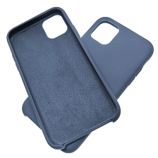 Чехол накладка Silicon Case для APPLE iPhone 11 Pro MAX 2019, силикон, бархат, цвет синий кобальт Чехол накладка Silicon Case для APPLE iPhone 11 Pro MAX 2019, силикон, бархат, цвет синий кобальт