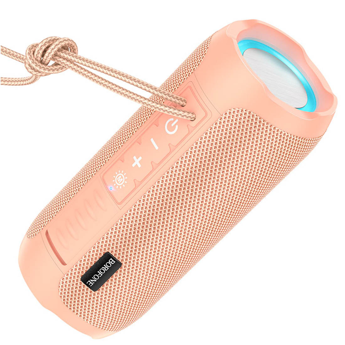 Портативная колонка BOROFONE BR21, Bluetooth, TF Card, AUX, FM, USB, LED подсветка, цвет розовый Портативная колонка BOROFONE BR21, Bluetooth, TF Card, AUX, FM, USB, LED подсветка, цвет розовый