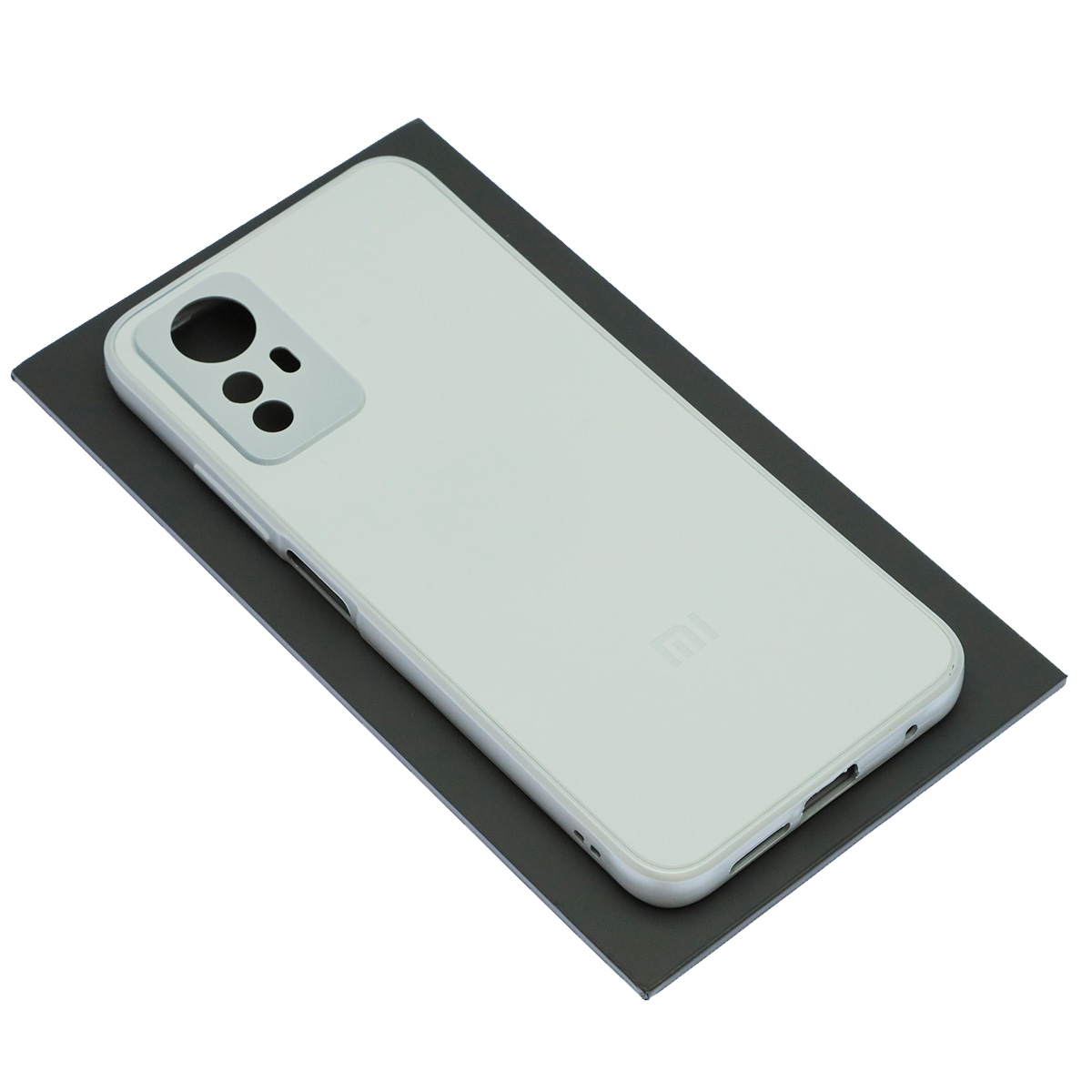 Чехол накладка для XIAOMI Redmi Note 12S, защита камеры, силикон, пластик, цвет бело серебристый Чехол накладка для XIAOMI Redmi Note 12S, защита камеры, силикон, пластик, цвет бело серебристый