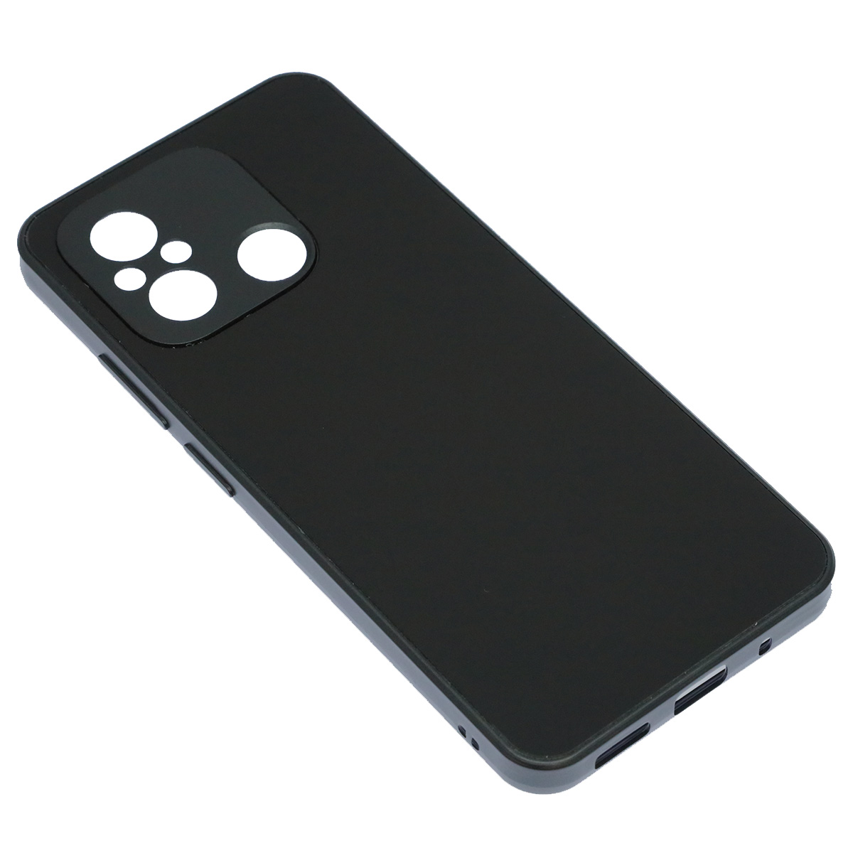 Чехол накладка для XIAOMI Redmi 12С, POCO C55, защита камеры, силикон, пластик, цвет черный Чехол накладка для XIAOMI Redmi 12С, POCO C55, защита камеры, силикон, пластик, цвет черный