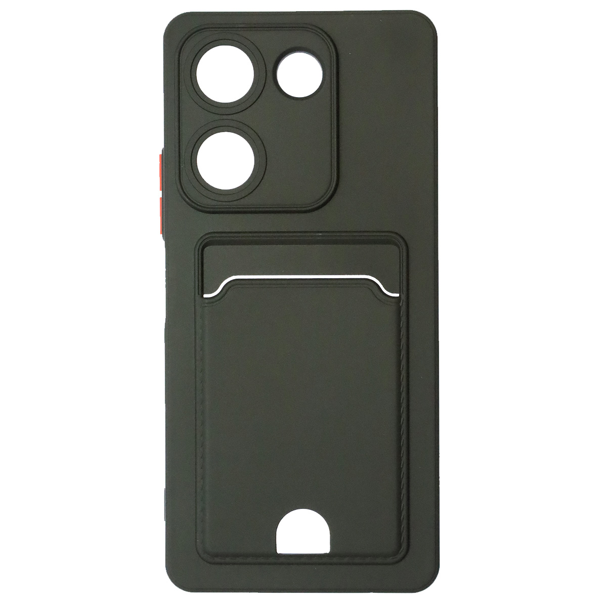 Чехол накладка BUTTON для TECNO Camon 20 4G, TECNO Camon 20 Pro 4G, защита камеры, силикон, отдел для карт, цвет черный Чехол накладка BUTTON для TECNO Camon 20 4G, TECNO Camon 20 Pro 4G, защита камеры, силикон, отдел для карт, цвет черный