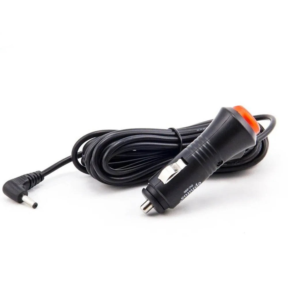 АЗУ (Автомобильное зарядное устройство) Eplutus DC-250, 3.5*1.35 , длина 3 метра, цвет черный