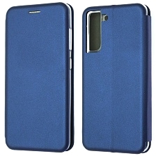 Чехол книжка STYLISH для SAMSUNG Galaxy S21 FE (SM-G990B), экокожа, визитница, цвет темно синий