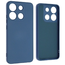 Чехол накладка NANO для INFINIX Smart 7 Plus, защита камеры, силикон, бархат, цвет темно синий Чехол накладка NANO для INFINIX Smart 7 Plus, защита камеры, силикон, бархат, цвет темно синий