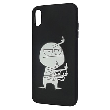 Чехол накладка imcase для APPLE iPhone XS MAX, силикон, рисунок Человечек Чехол накладка imcase для APPLE iPhone XS MAX, силикон, рисунок Человечек
